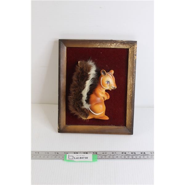 Framed Squirrel Artwork - 8 1/4" x 10 1/2"