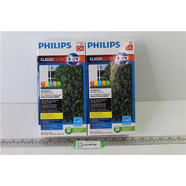 (2) Philips Classic Glow Christmas Lights (NIB)