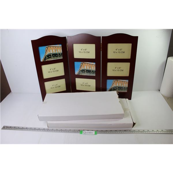(2) Photo Frames (1) Blue - (1) Redish Brown (26" x 18")