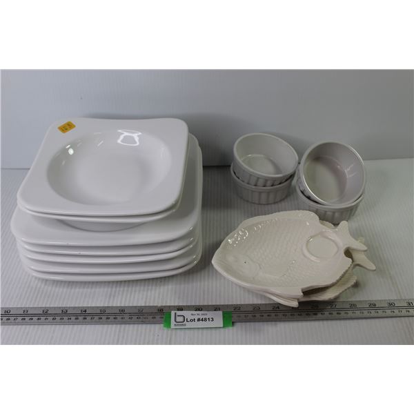 Secla Dishware - Deltis Dishes - Fish Snack Plates