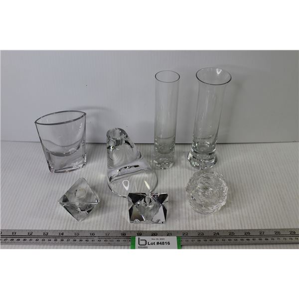Small Glass Vase - Glasses - Glass Candle Holders
