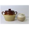 Image 7 : Bean Crock w/Lid - Stoneware Jar w/Lid