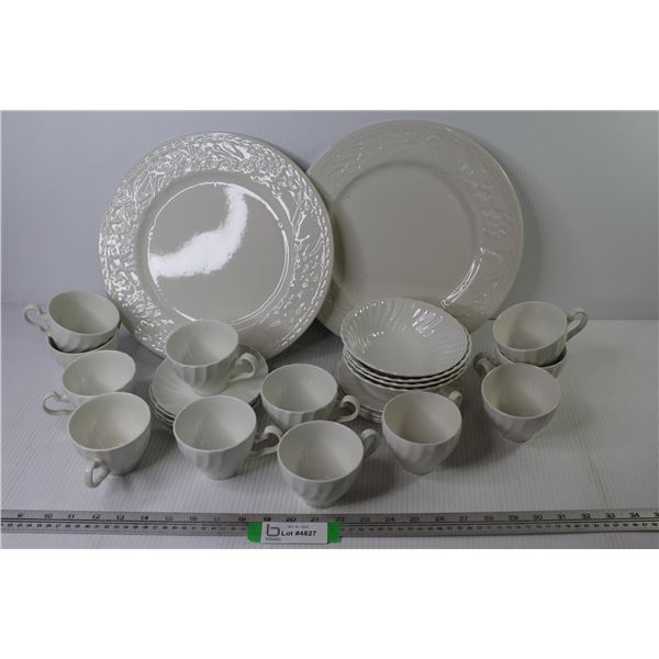 Dish Set - Large Plates - Plates - Cups - Saucers (incomplete)
