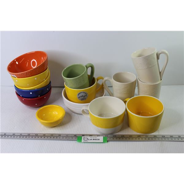 Assorted Ceramic Cups & Bowls