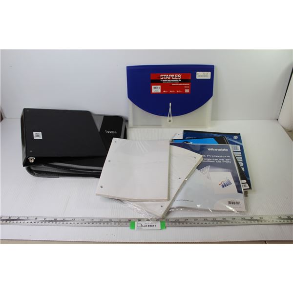 Binders - Sheet Protectors - Loose Leaf Paper - Paper Pads - 13 Pocket Expanding File Holder