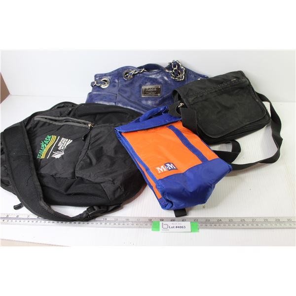 Nicole Purse - Team Sask Backpack - Black Carry Bag - M&M Lunch Bag