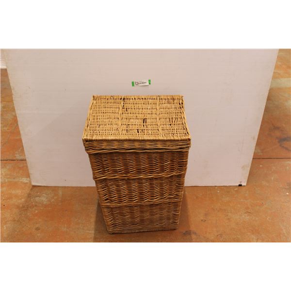 * Wicker Laundry Basket