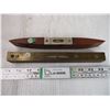 Image 1 : Vintage Brass and Wood level and Stanley No.259 Level