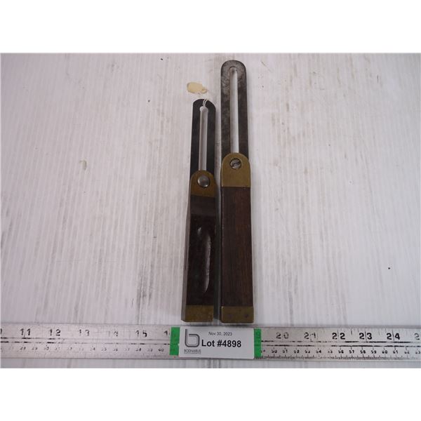 (2) Vintage Bevel Squares