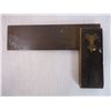 Image 4 : Vintage Carpenter's Scribe, Wood handle Wallpaper Seam Roller and 6" Brass/Steel/Wood Square