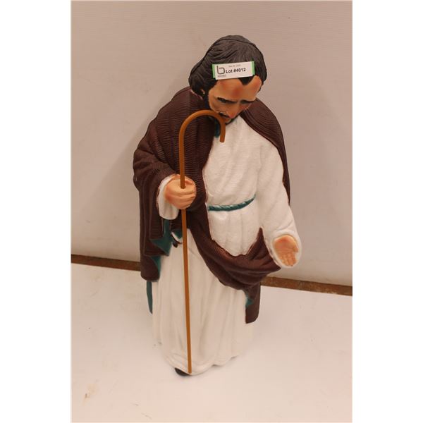 * Plastic Joseph Lighted Nativity Figurine - 37" Tall