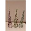 Image 1 : * (3) Glittery Christmas Tree Decorations - 39" Tall