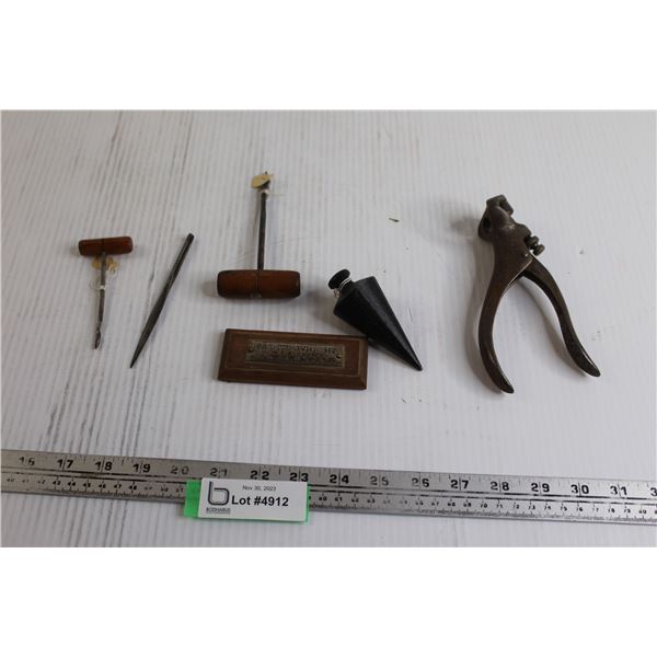 Awls, Plumb Bob, Saw Set