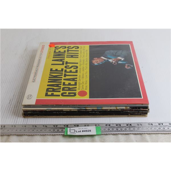 (7) Vinyl Records - The Bee Gees, Frank Laine, Boney M.