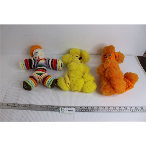 (3) Crocheted Plushies