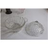 Image 2 : Glass Baking Dish, (2) Candy Dishes, Vase