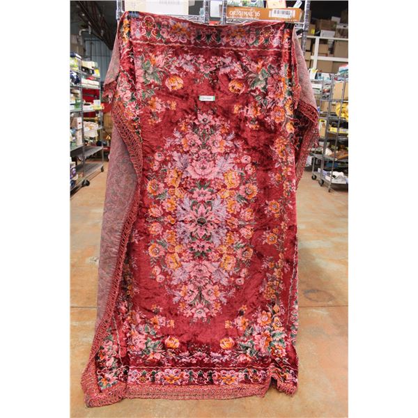 Large Pink Multicoloured Blanket