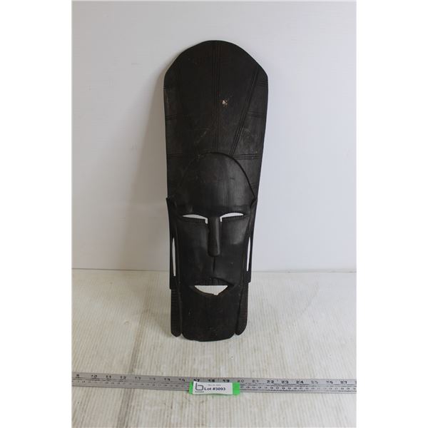 Wooden Decorative Mask - 8" x 22 1/2"