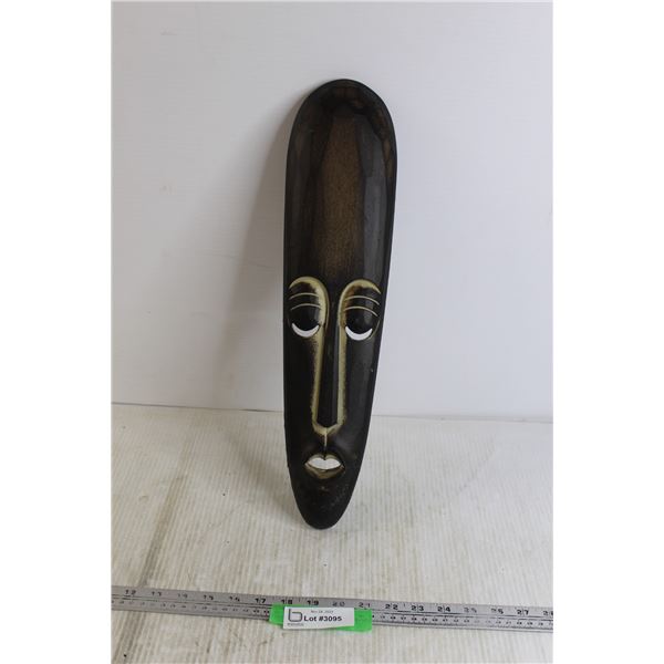 Wooden Decorative Mask - 5" x 19 1/2"