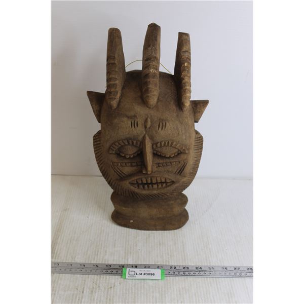 Wooden Decorative Mask - 9" x 18"