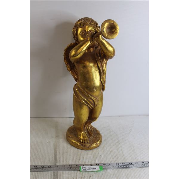 Cherub Ceramic Figurine - 21" Tall, Broken Fingers