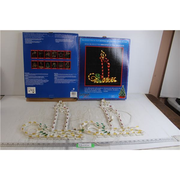 (2) Christmas Candle Silhouettes - Works