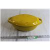 Image 1 : Bright Yellow Nacco Cast Iron Dutch Oven Casserole Dish w/ Lid