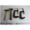 Image 1 : (2) C-Clamps, (2) Hammers