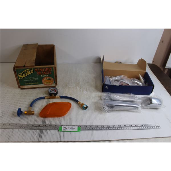 Putco Chrome Door Handle Covers, Seiko Mandarin Oranges Wooden Crate, Pressure Tester, Reflector