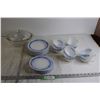 Image 1 : (24) Pieces of Thermo -Ray Milk Glass Dishes + Casserole Dish