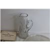 Image 5 : Crystal Pitcher - Has Crack, (2) Glass Platters, (6) German Books/Booklets, Misc.