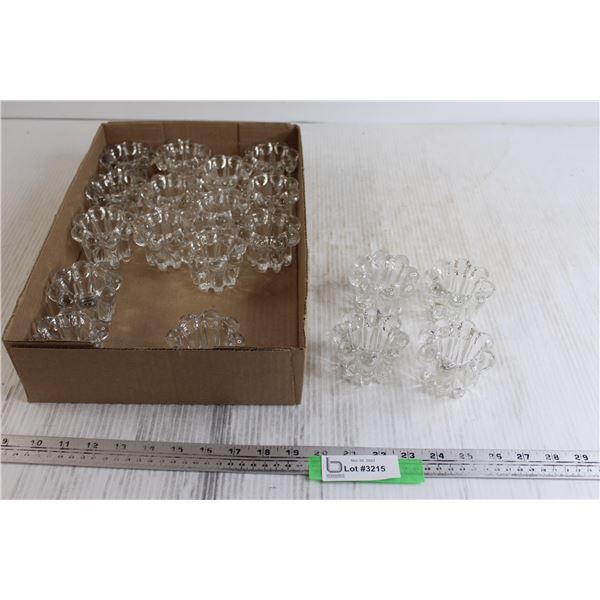 (19) Glass Candle Holders