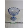 Image 1 : Pedestal Blue Glass Candy Dish
