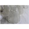 Image 2 : (2) Small Lightbulbs, (3) Glass Shades, (4) Wall Light Shades