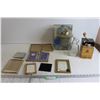 Image 1 : Glass Maple Syrup Bottle, Coffee Grinder, (6) Picture Frames, Outdoor Lamp