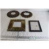 Image 1 : (3) Wall Decor Mirrors, Picture Frame - ~6 1/2" x 8 1/2"