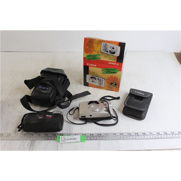 Kodak Star 710 Camera with Case - Untested, Canon Sure Shot 85 Zoom Camera with Case and Box - Untes