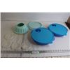 Image 1 : (2) Tupperware Divided Food Containers, Tupperware Gelatin Mold with Accessories