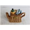 Image 2 : Novelty Teapot, (3) Teacups, Misc.