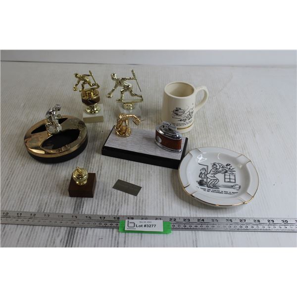 (7) Pieces Curling Collectibles