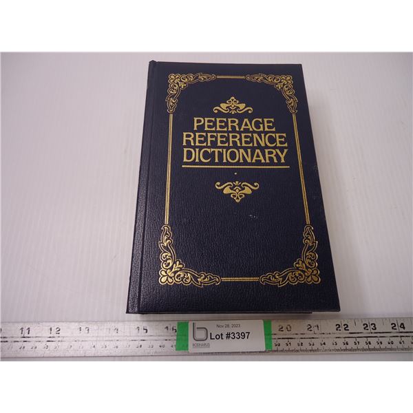 Peerage Reference Dictionary-1980