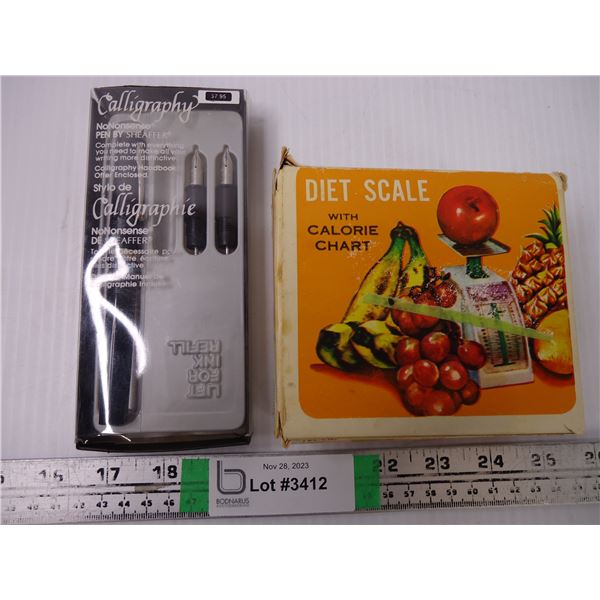 Calligraphy Pen and Diet Scale