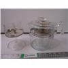 Image 1 : Vintage 6 Cup Pyrex Percolator with Extra Parts