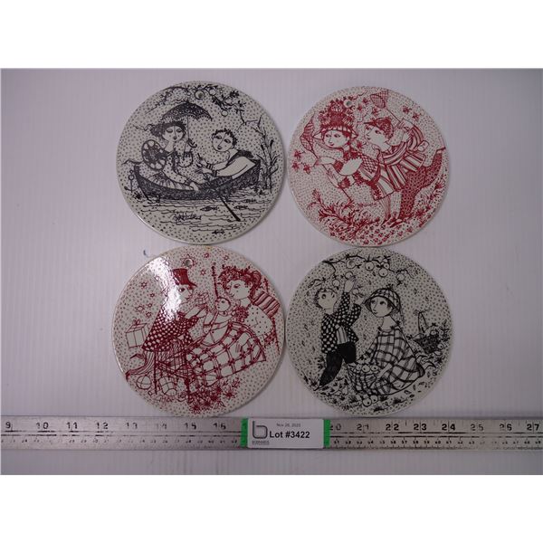 (4) Bjorn Winblad Ceramic Wall Discs