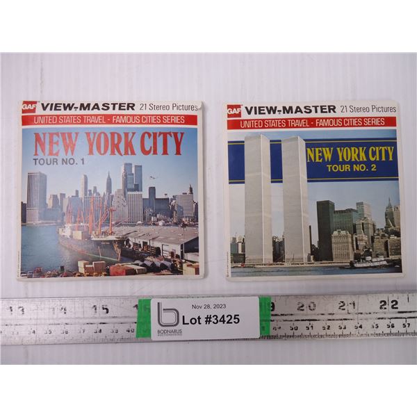 (2) Pkgs of Vintage Viewmaster Reels of New York City