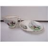 Image 4 : (3) Cups and Saucers(RCMP, Curling, Floral) and Lid for Casserole