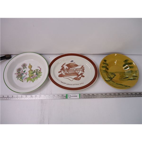 Pie Plate, Serving Platter and Soup Bowl - Banff School of Fine Art