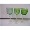 Image 3 : (9) Vintage Cut Glass Goblets and Whiskey Glasses