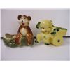 Image 4 : (2) Vintage Planters-Puppy and Bear on a Log