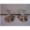 Image 2 : (2) Bayreuth(West Germany) Candle Holders and Vintage Nippon Roses Trinket Dish